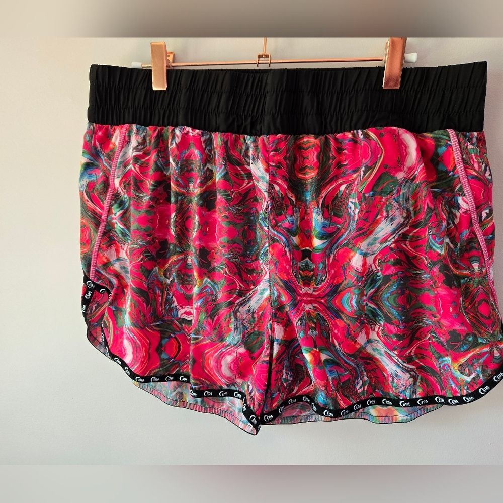 ZYIA Active Pink Kaleidoscope "Go To" Running Shorts